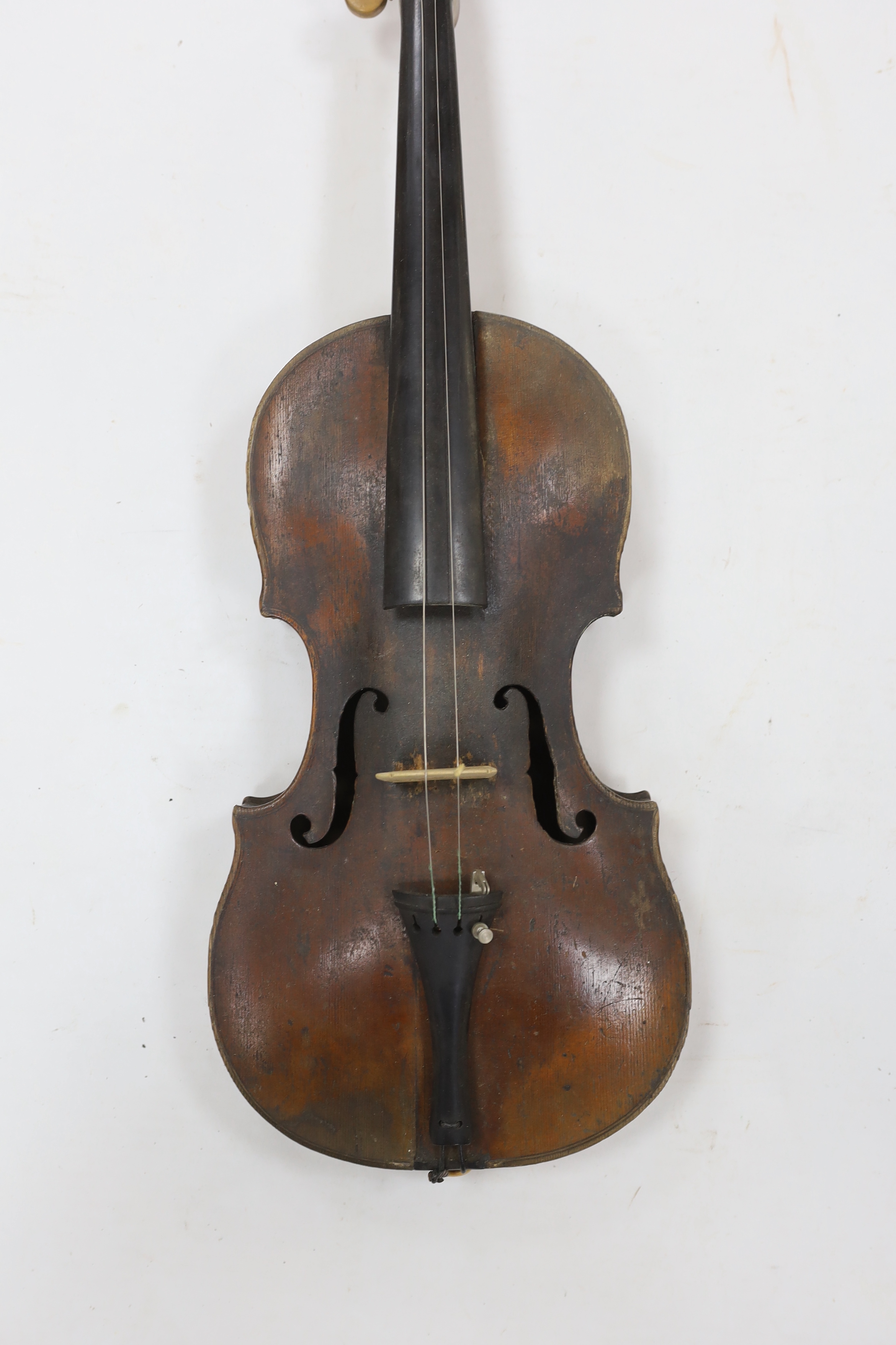 Two late 19th/early 20th cased century violins